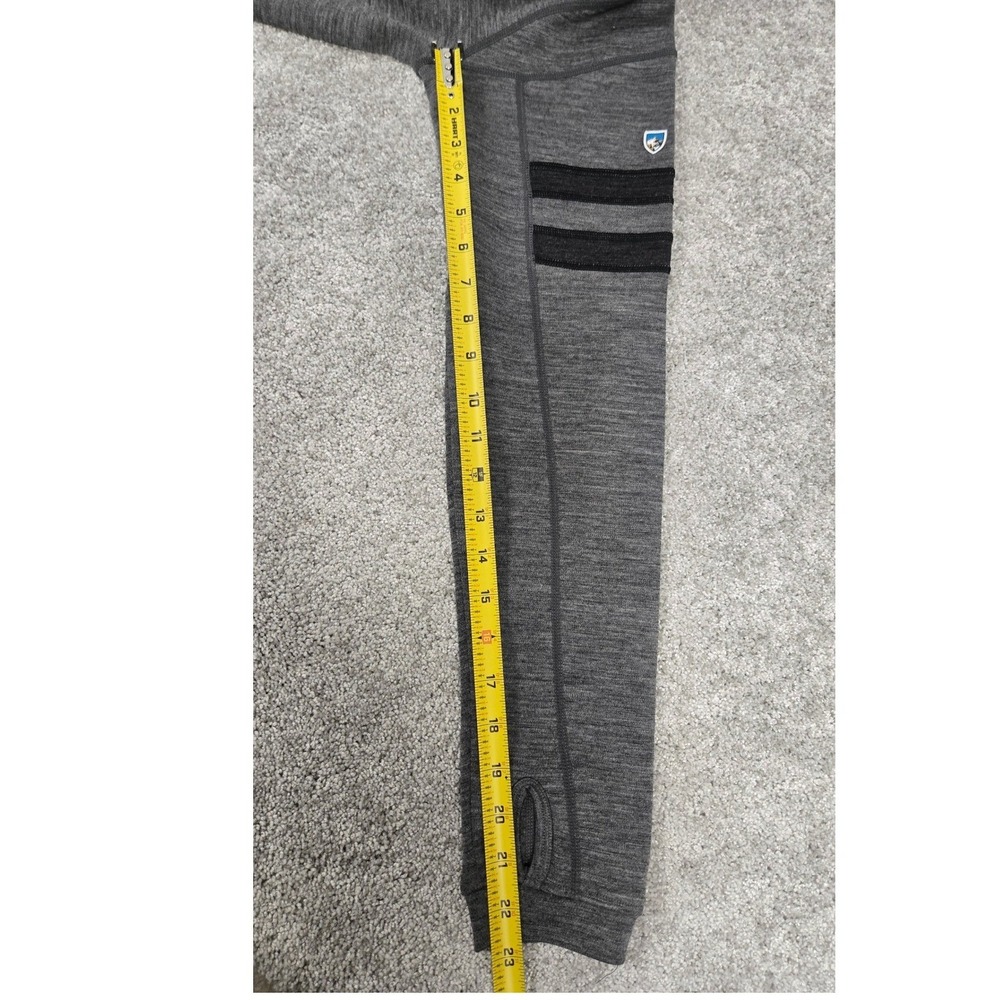 Kuhl Revel 1/4 Zip Sweater 100% Merino Wool Thumbholes Pullover Gray Men's M EUC - Picture 8 of 13